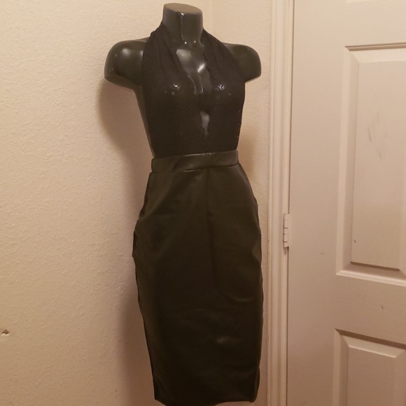 Sedrinuo Dresses & Skirts - Sedrinuo Lace and faux leather Dress